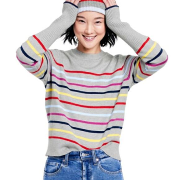 La Ligne x Target NWT Striped Crewneck Sweater Size 4X Cashmere Blend Rib Knit - Picture 2 of 11